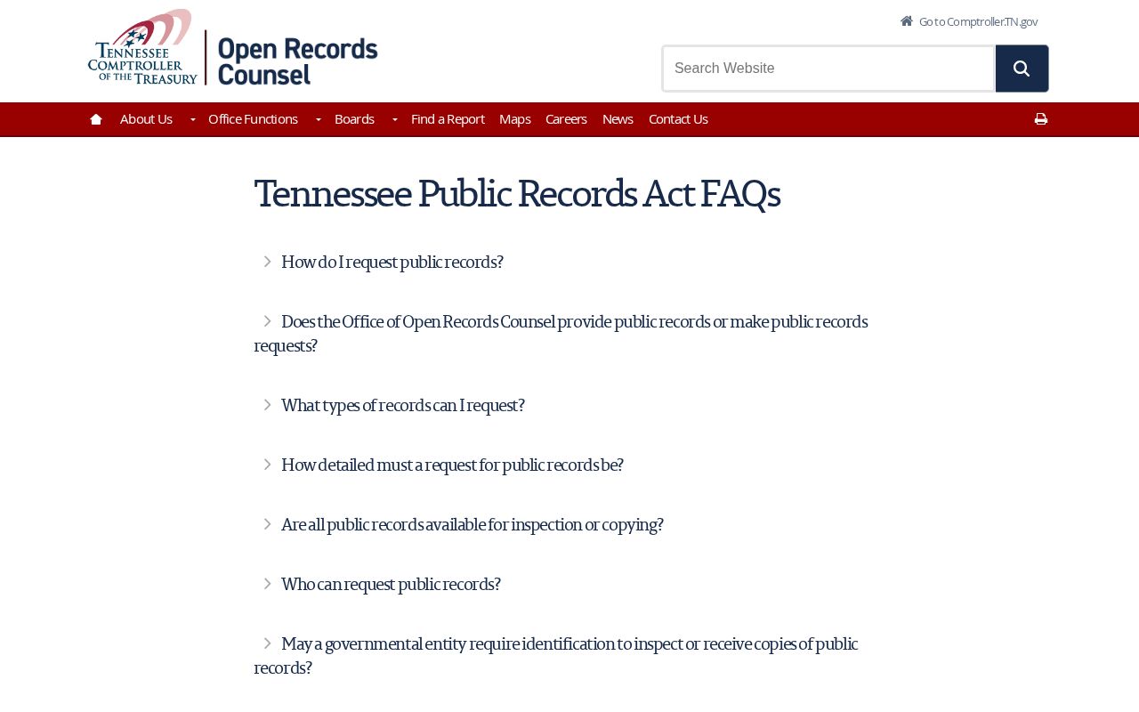 Tennessee public records guidance for Hardin arrest reports