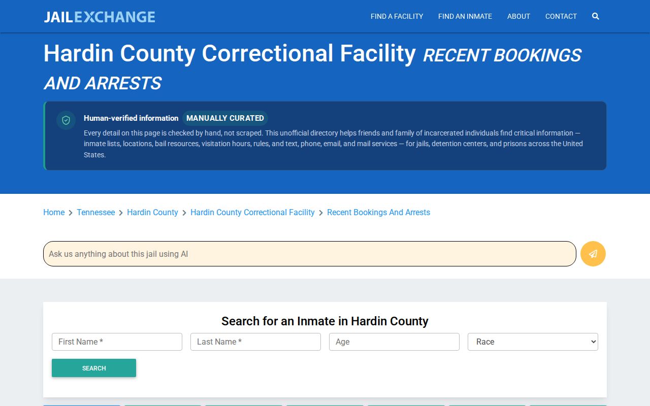 Unofficial Hardin County recent arrest directory warning